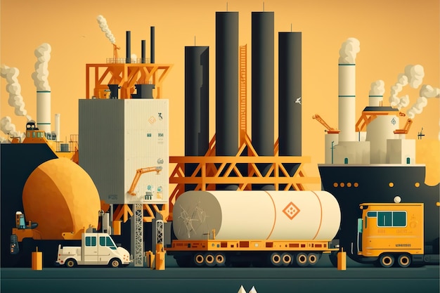 Fuel industry illustration