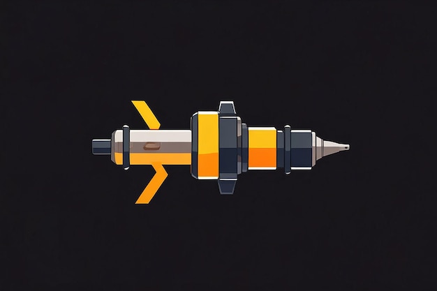 Photo fuel injector icon vector illustration