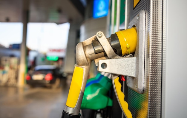 Fuel pumps at the service station