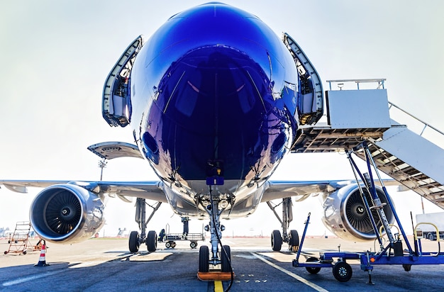 Fueling and final checking aircraft before flight