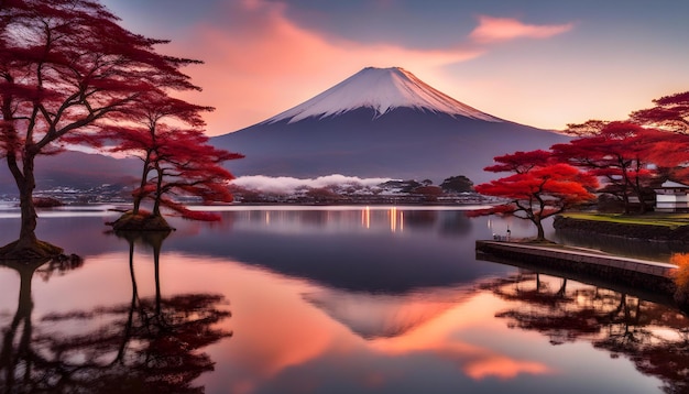 Fuji japanmountain landscapeFujisan mountain reflection