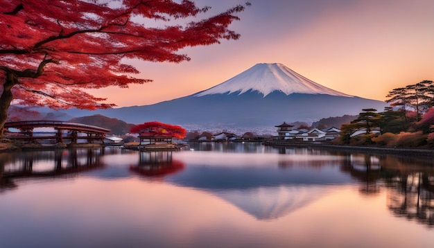 Fuji japanmountain landscapeFujisan mountain reflection