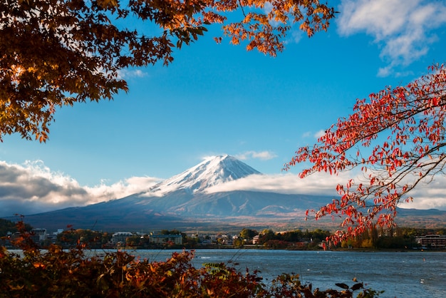 Fuji Mountain in Autumn Color, Japan