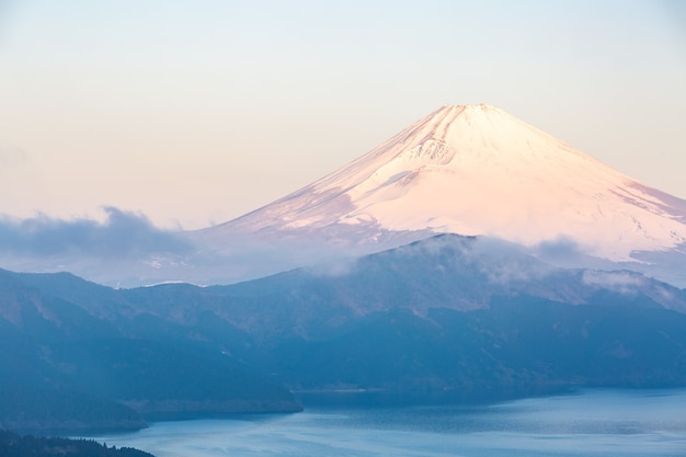 Fuji Mountain Lake Hakone Sunrise