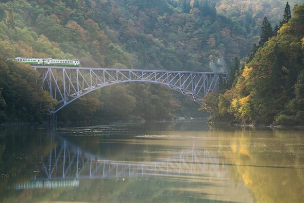 Fukushima First Bridge Tadami River Japan