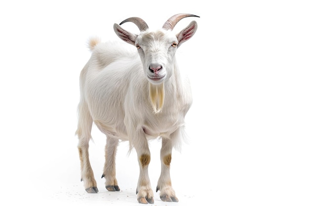 Photo full body goat isolated on white background front view