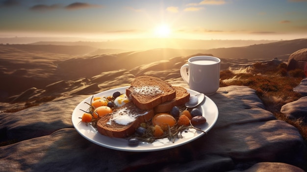 Full english breakfast AI generated picture