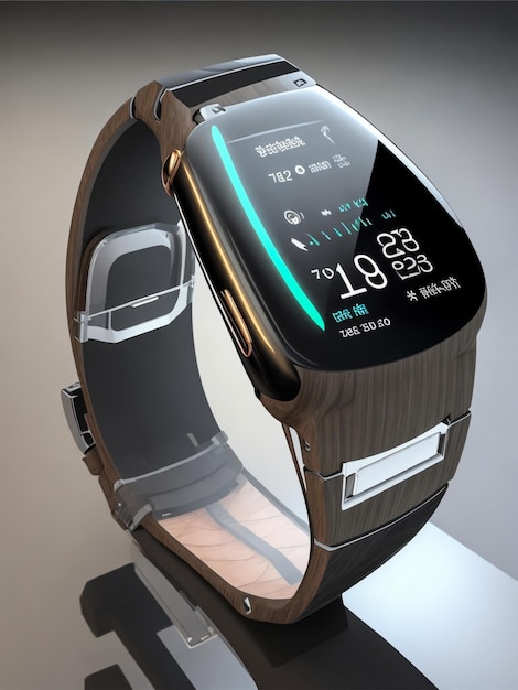 full Flexible glass display watch warped around