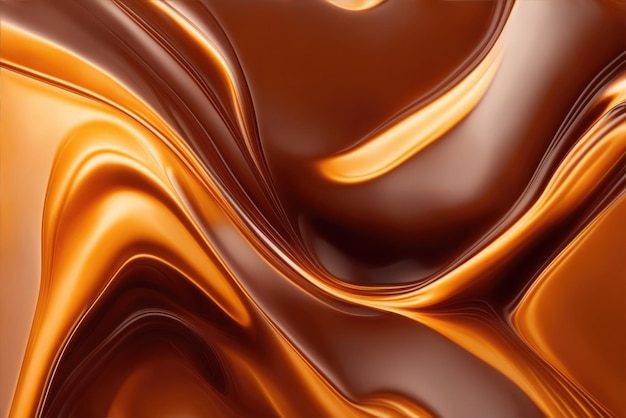 Full frame abstract caramel background AI Generated