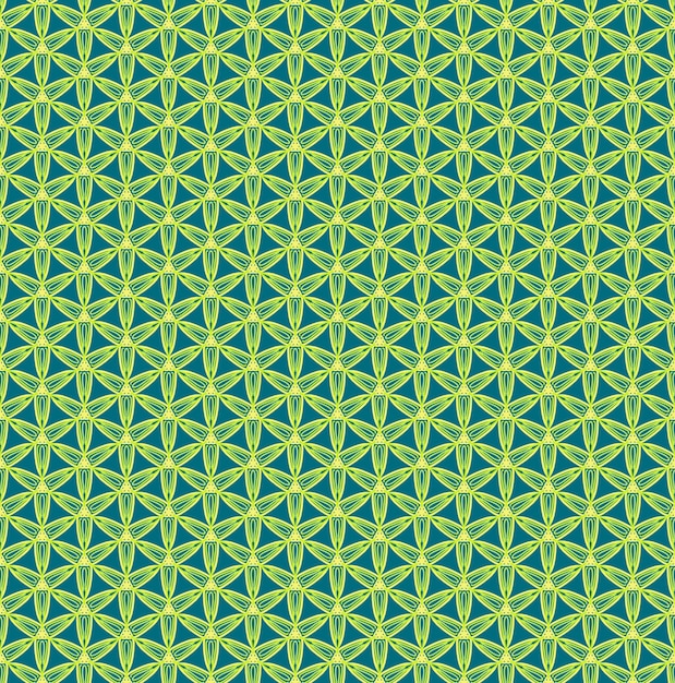 Full Frame Seamless Illustrated Green Leaf Pattern Background