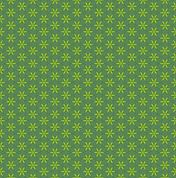 Full Frame Seamless Illustrated Green Leaf Pattern Background