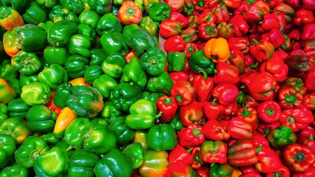 Photo full frame shot of bell peppers