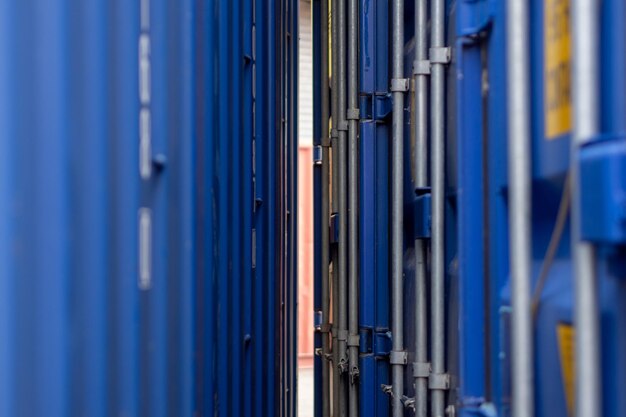 Full frame shot of blue pipes