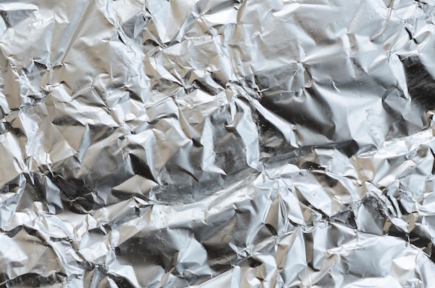 Full frame shot of crumpled foil