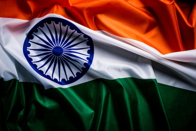 Full frame shot of indian flag