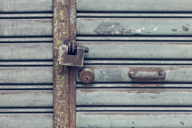 Photo full frame shot of old metal door