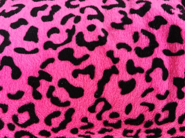 Full frame shot of pink textile with leopard print