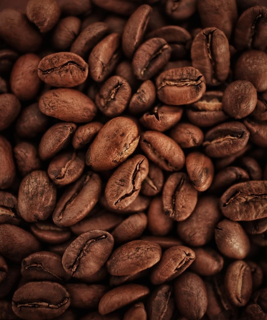 Full frame shot of roasted coffee beans