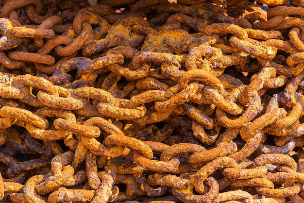 Full frame shot of rusty chain