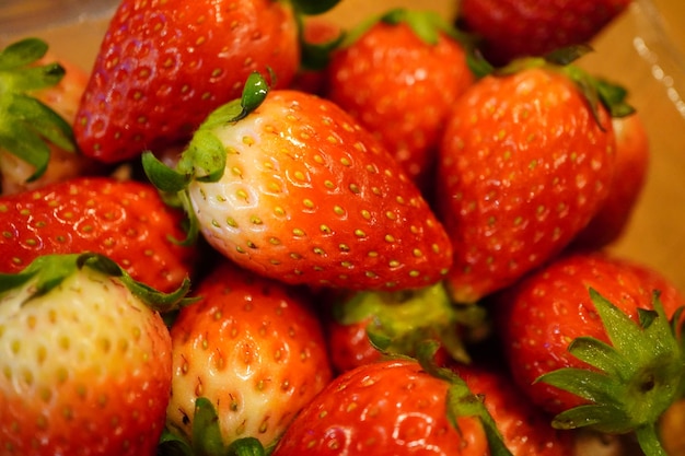 Full frame shot of strawberries