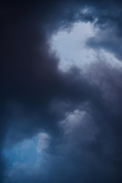 Full frame of stormy blue clouds before a thunderstorm