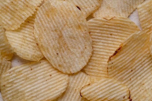 Full frame view potato chips