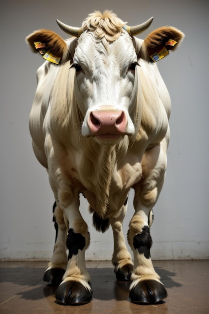 full head to feet view of a cow