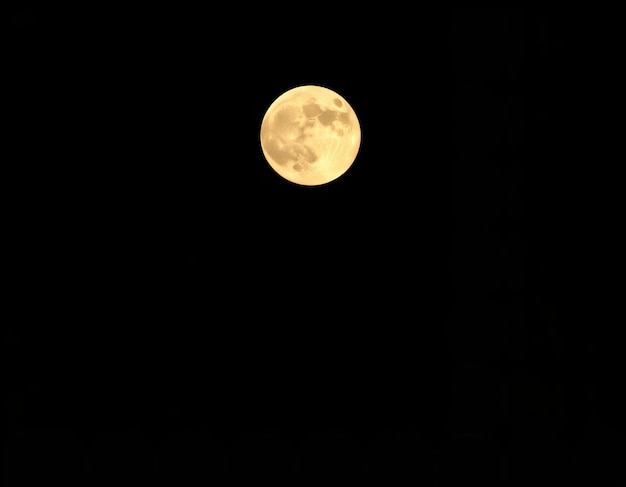 a full moon is seen in the night sky