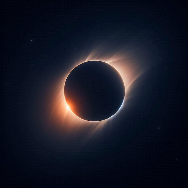 Photo a full moon is shown in a black space with a partial eclipse in the background