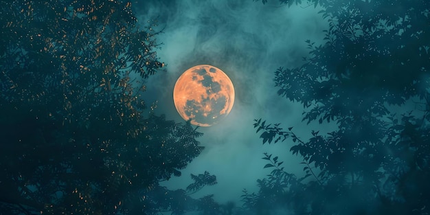 Photo full moon in the night sky illustration