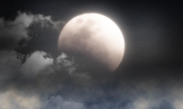 Full moon night sky with cloud soft focus design