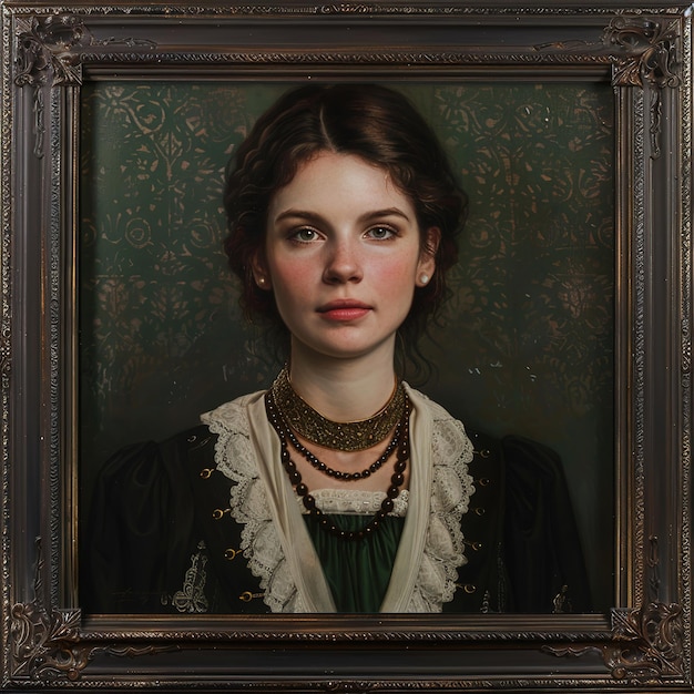 Photo full photo frame view in victorian style generative ai