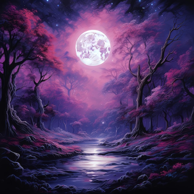 Full Purple Moon