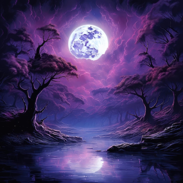 Full Purple Moon