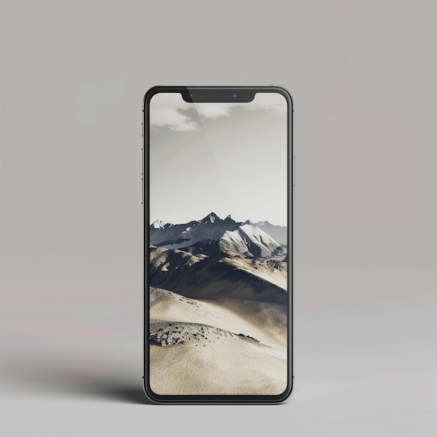 full screen smartphone front side mockup design