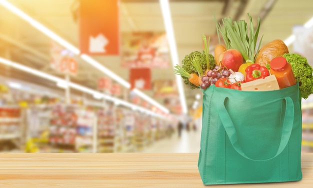 Full shopping  bag, isolated over  background