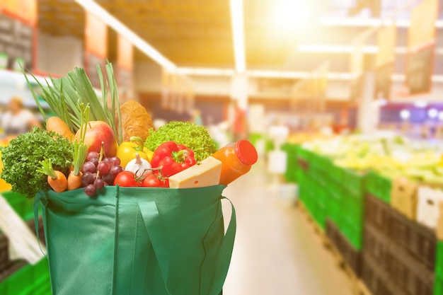 Full shopping  bag, isolated over  background