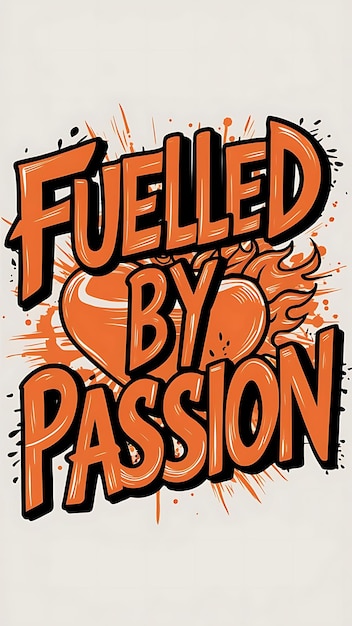 Fulled By Passion Tshirt Design Motivational Quote IllustartionTypography