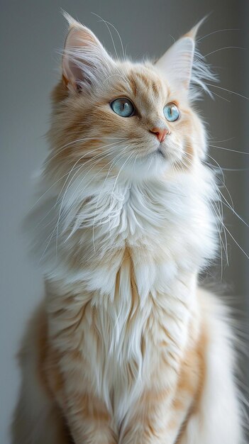 A FullGrown Chinese Li Hua Cat Sitting on the Ground