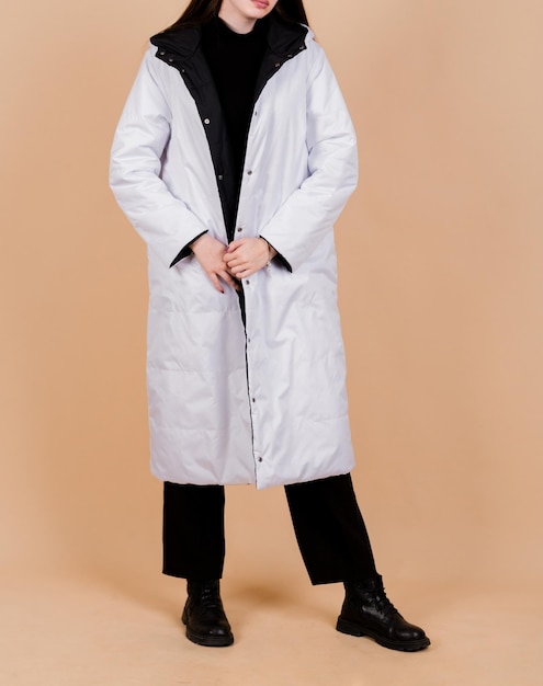 FullLength White Coat Vertical photo