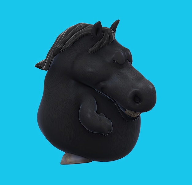 Photo fun 3d cartoon horse dancing