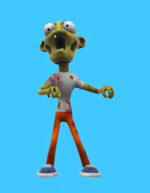 Fun 3D cartoon zombie dancing