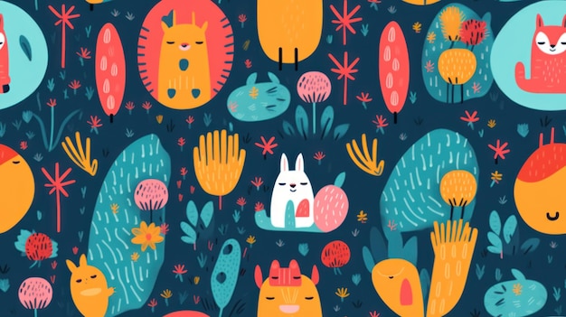 Fun and adorable patterns suitable for children's products and nursery decor