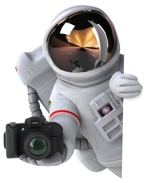 Fun astronaut - 3D Illustration