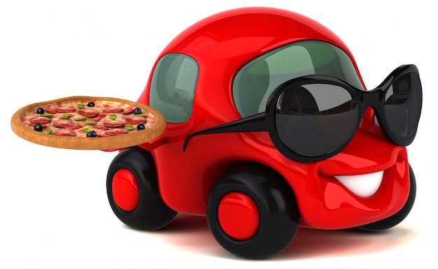 Fun car 3D Illustration