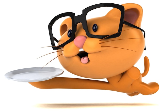 Fun cat 3D Illustration