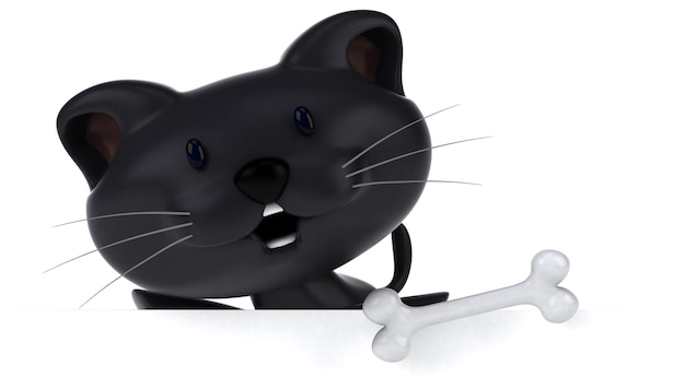 Fun cat 3D Illustration