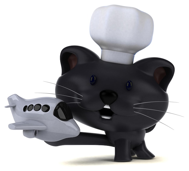 Fun cat 3D Illustration