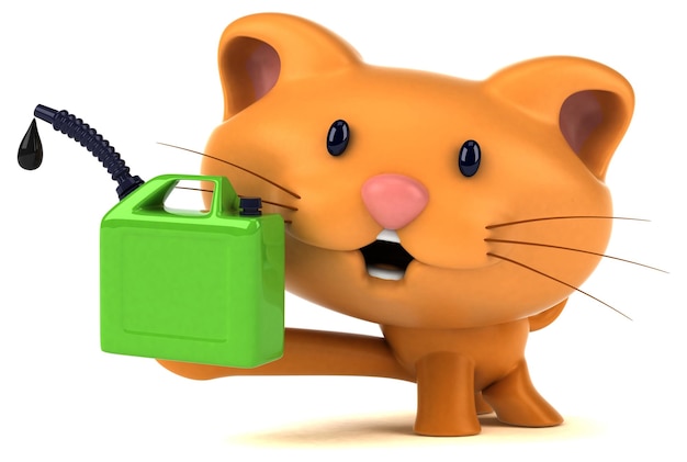 Fun cat 3D Illustration