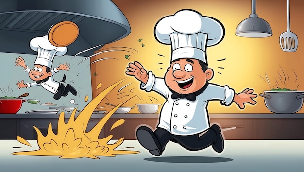 Photo fun cooking cartoon characters